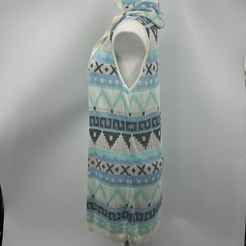 Say What medium native inspired print open cardigan hoodie - Picture 4 of 7